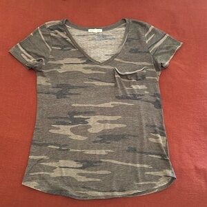 Camo V Neck Shirt